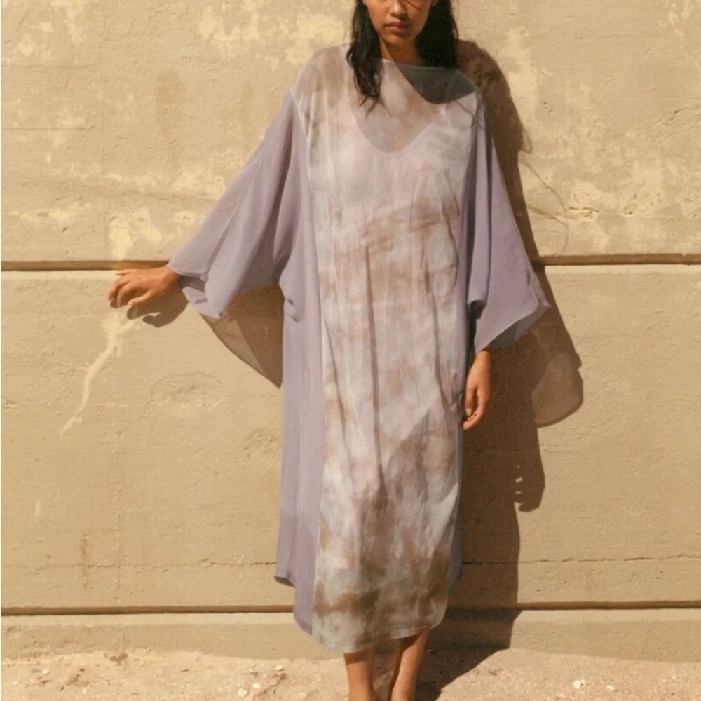 Zara Kaftan Tunic Midi Dress Size M-L